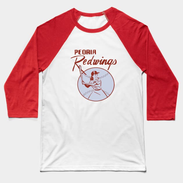 Peoria Redwings (red variant) Baseball T-Shirt by Hoydens R Us